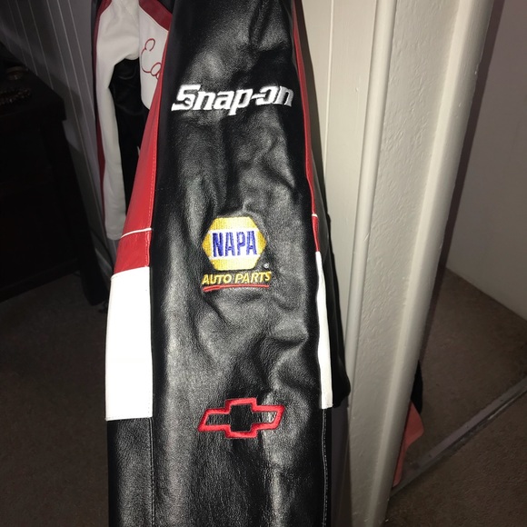 Dale Earnhardt jr leather jacket and leather hat - Picture 4 of 8